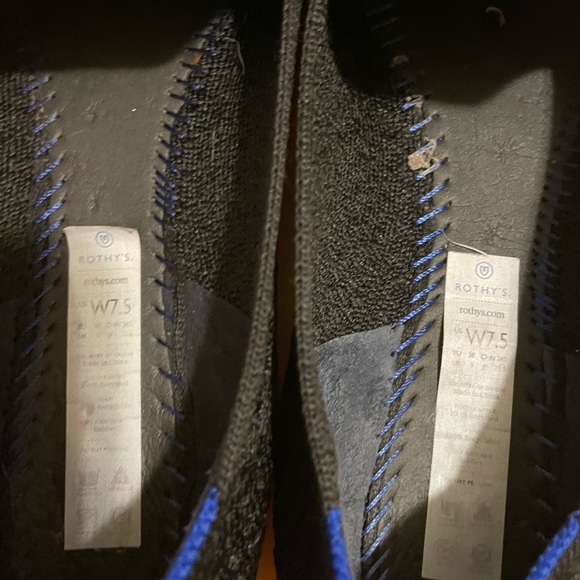 Rothy's Black and Blue Knit Loafers - Picture 5 of 5